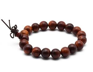 Zen Dear Unisex Natural Rosewood Prayer Beads Buddha Buddhist Prayer Meditation Mala Necklace Bracelet 