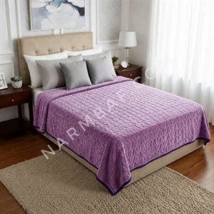 پتو دو نفره نرمینه مدل نگین (یاسی)