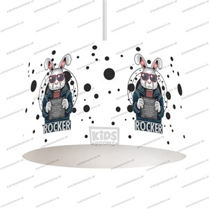 لوستر اتاق کودک طرح خرگوش راک اند رول  کد L-Bunny-107