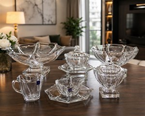 سرویس پذیرایی طرح کریستال 6 نفره اسکوئر