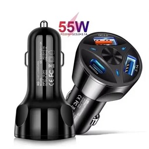 شارژر فندکی 55 وات سه پورت مدل MLE-003