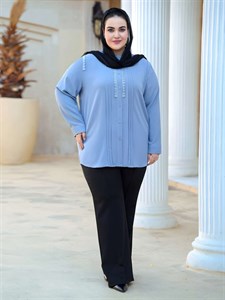 شومیز یقه چین دار قواره دار