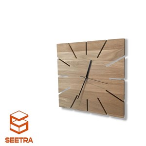 ساعت دیواری مربعی شیاردار مدل WT01