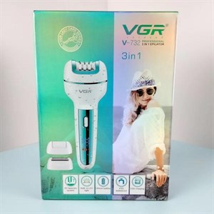 اپیلاتور 3 کاره VGR V-732 | دستگاه اصلاح و اپیلاسیون بانوان ضدآب (اورجینال)