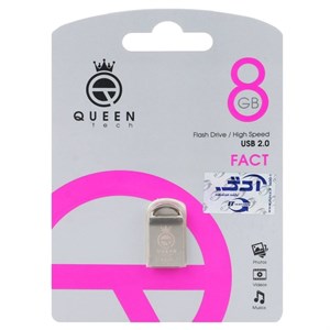 فلش 8GB USB2 Queen Fact نقره ای