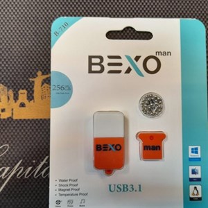 فلش مموری بکسو مدل B-710 ظرفیت 256 گیگابایت USB 3.1 طرحدار بدنه سیلیکونی