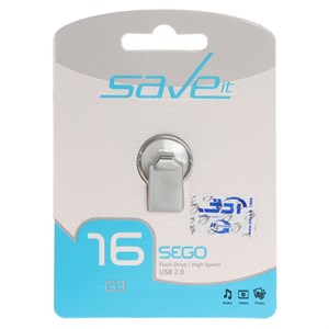 فلش 16GB USB2 Save it Sego نقره ای