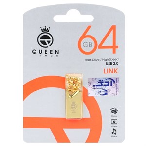 فلش 64GB USB2 Queen LINK طلایی