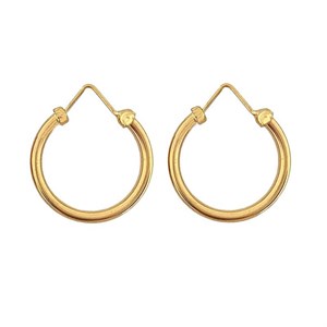 گوشواره حلقه ای طلا 18 عیار زنانه طلا و جواهرسازی افرا مدل ۱۸۳ 