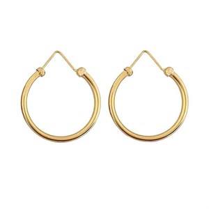 گوشواره حلقه ای طلا 18 عیار زنانه طلا و جواهرسازی افرا مدل ۲۳۳ 