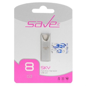 فلش 8GB USB2 Save it Sky نقره ای