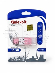 فلش مموری گلکسبیت Galexbit مدل wiper USB0.2 روکش سیلیکونی ظرفیت 32 گیگابایت