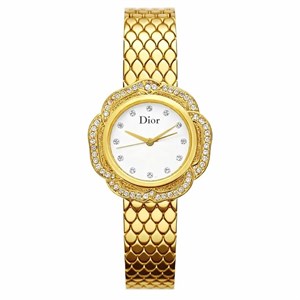 ساعت مچی زنانه دیور Dior استیل طرح گل صفحه سفید