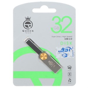 فلش Queen DISK USB2.0 Flash Memory-32GB طلایی مشکی (گارانتی مادام العمر شرکت آی تین)