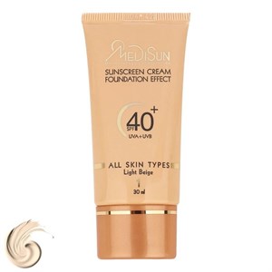 کرم پودر مدیسان مدل For All Skin SPF40 Light Beige حجم میلی لیتر