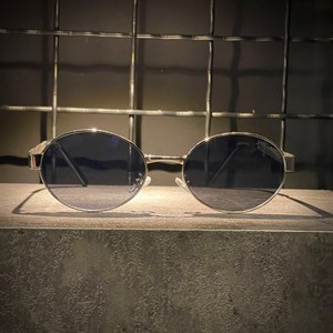 عینک SAINT LAURENT فریم فلزی سیلور / شیشه دودی کد 9198