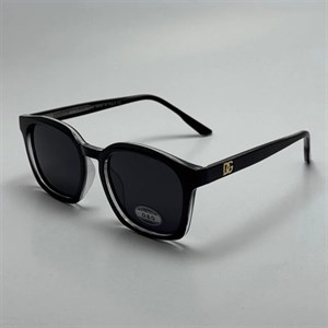 عینک آفتابی پلاریزه دولچه گابانا DOLCE GABBANA دسته سیم کشی شده لولا فنر مشکی کد 7709