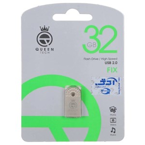 Queen Fix USB2.0 Flash Memory-32GB نقره ای (گارانتی مادام العمر شرکت آی تین)