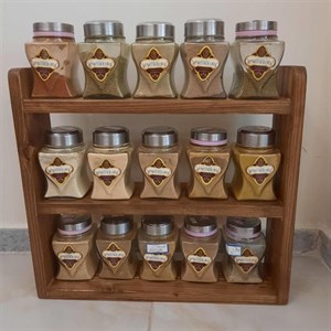 استند جا ادویه چوبی مخصوص آشپزخانه عمده