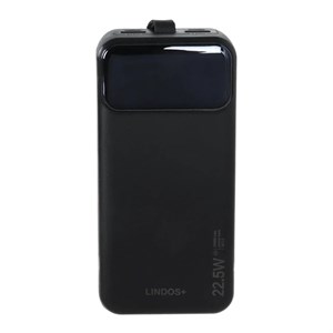 پاوربانک PD وفست شارژ Lindos  30000mAh مدل LN-06 22.5W - مشکی