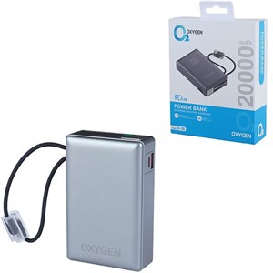 پاور بانک OXYGEN مدل OX 190 (گارانتی 3 ماهه) ( 20000mAh )