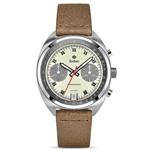 Zodiac Men's 'Grandrally' Swiss Quartz Stainless Steel and Leather Watch, Color:Brown (Model: ZO9603)