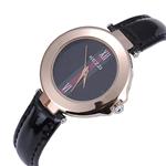 C'est Moi Women Watchs Quartz Watch Fashion Adornment Simple Leather black band black dial