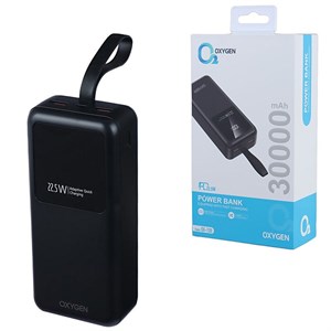 پاور بانک فست شارژ اکسیژن مدل OX-120 PD 22.5W ظرفیت 30000 میلی آمپر ساعت