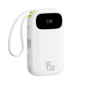 پاوربانک 10000 میلی آمپر باسئوس 45 وات مدل Baseus EnerFill FC31 به همراه دو کابل USB-C متصل با گارانتی 24 ماهه شرکتی