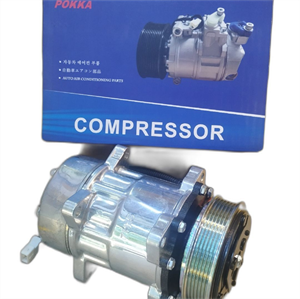کمپرسور پژو 206 جدید سه پیچ برند POKKA کد 8568A