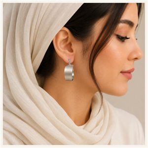 گوشواره مینیمال استیل مات طراحی خاص