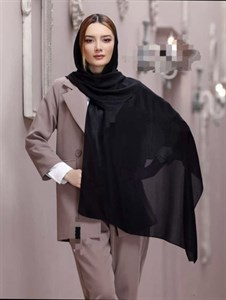 شال دنیز ساده مشکی‌تک