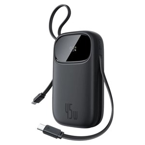 پاور بانک فست شارژ باسئوس QPow 3 P10082102 PD 45W ظرفیت 10000 میلی آمپر ساعت