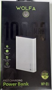 پاوربانک Wolfa مدل 22.5 وات WP-01 ظرفیت 10000