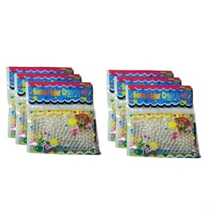 خاک ژله ای مدل کریستالی شفاف وزن 3 گرم بسته 6 عددی