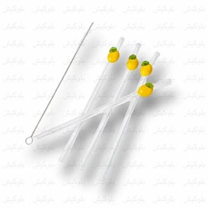 پک ۴ عددی نی شیشه‌ای طرح لیمو