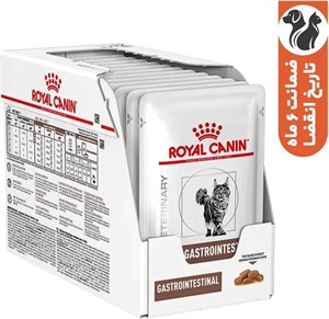پوچ گربه رویال کنین مدل Gastrointestinal بسته 12 عددی