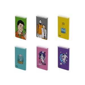 دفتر یادداشت 80 برگ 100*150 سیمی فانتزی پ پ الیپون کد 266