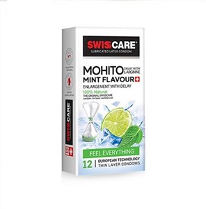 کاندوم تاخیری موهیتو نعنا سوئیس کر Swisscare Mohito Mint Flavour