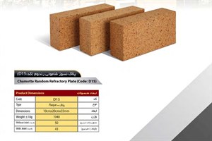آجر نسوز سهند مدل کف فرش کد D15
