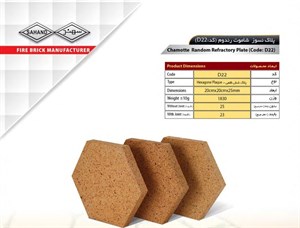 آجر نسوز سهند مدل کف فرش کد D22