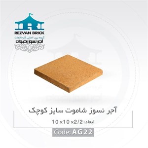 آجر نسوز رضوان مدل پلاک 100 ساده کد AGsh