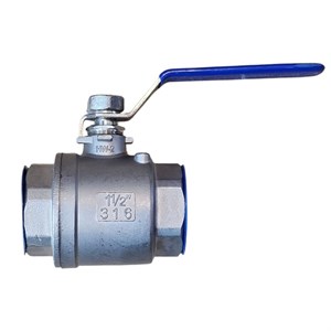 شیر توپی استیل 1.5 اینچ (316) 