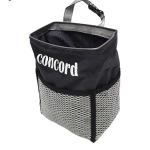کیف کیسه زباله خودرو (۲ عدد) مدل Concord | کیف زباله پشت صندلی با جیب توری، پارچه باکیفیت و دهانه گشاد برای داخل ماشین