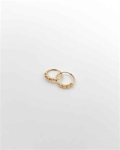 گوشواره حلقه ای طلا مدل البرنادو با 4 گوی 