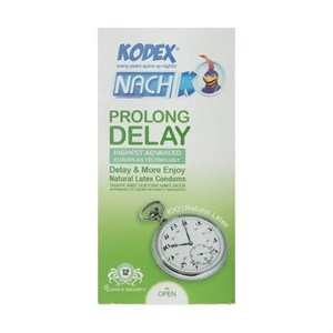 کاندوم بسیار نازک تاخیری ناچ کدکس Nach Kodex مدل Prolong Delay - بسته 12 عددی