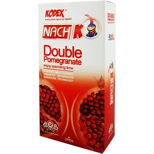 کاندوم نازک ناچ کدکس Nach Kodex مدل Double Pomegranate - بسته 12 عددی