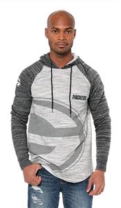 Icer Brands NFL Men's Fleece Hoodie Pullover Sweatshirt Space Dye, Gray 