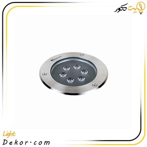 چراغ دفنی 14 وات LED (قطر 18 سانت) IP67 مدل اینترالوکس برند مازی نور