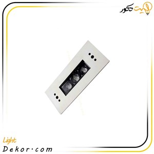 چراغ استخری توکار 3 وات استیل (مستطیل) تک رنگ مدل 3TML برند لدمان